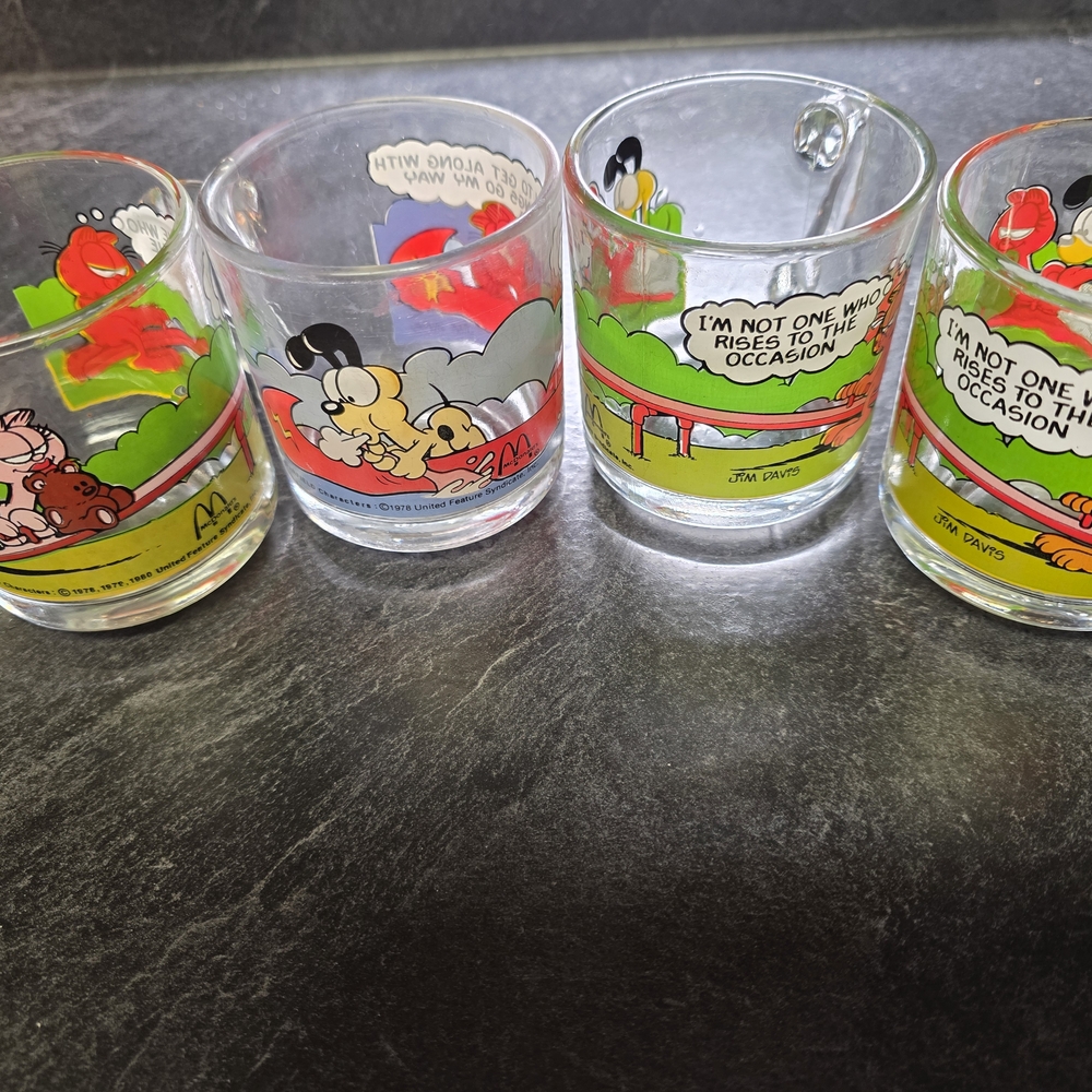 McDonald's Vintage Comic Glasses - Set of 4